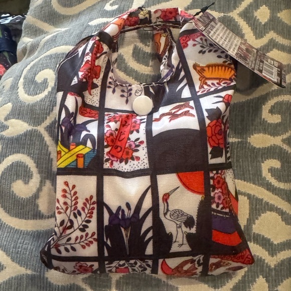 Handbags - Floral Hanafuda pattern Women's mini reusable Bag
